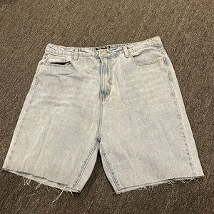 Pretty little thing denim dad shorts
